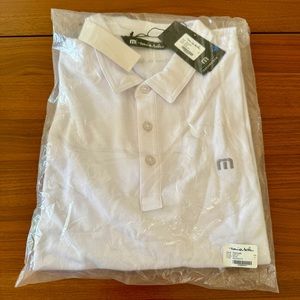 Travis Mathew Tour Guide White Polo NWT - Large